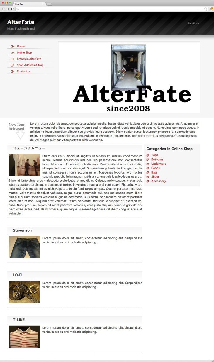 Alter Fate demo website image